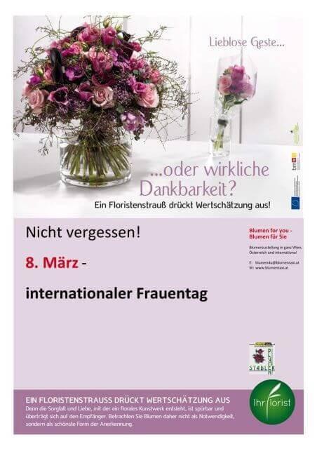 Frauentag - Flyer von Ihr Florist