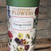 Vintage Puzzle language of flowers