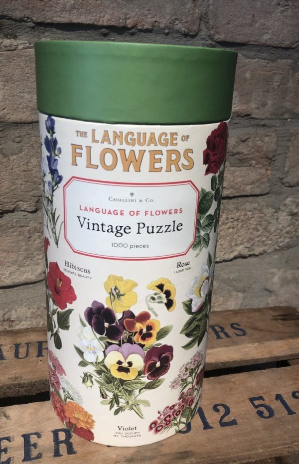 Vintage Puzzle language of flowers
