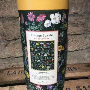 Vintage Puzzle wildflowers dunkel