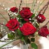 Rosenstrauß rot, mittlere Länge - Rosen rot